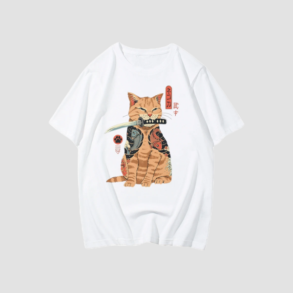 camiseta de gato japonés