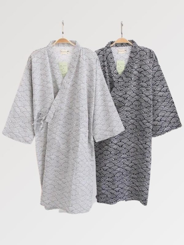 pijama japonés para hombre cloud gray