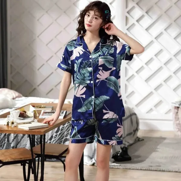 pijamas japoneses de seda de verano
