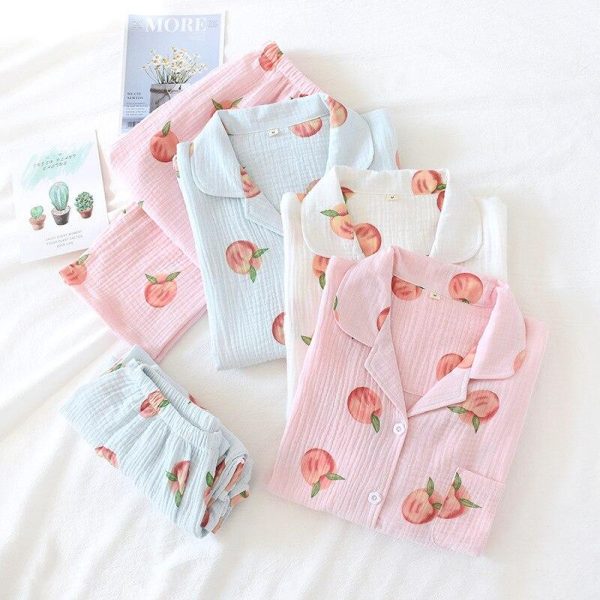 pijama japonés de gasa de algodón