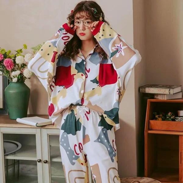 conjunto de pijama de algodón japonés