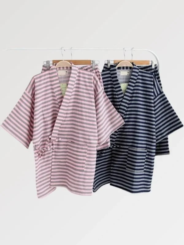 pijama jinbei bordado de algodón