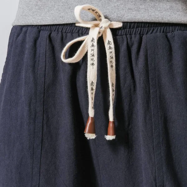 pantalones harem de algodón cómodos