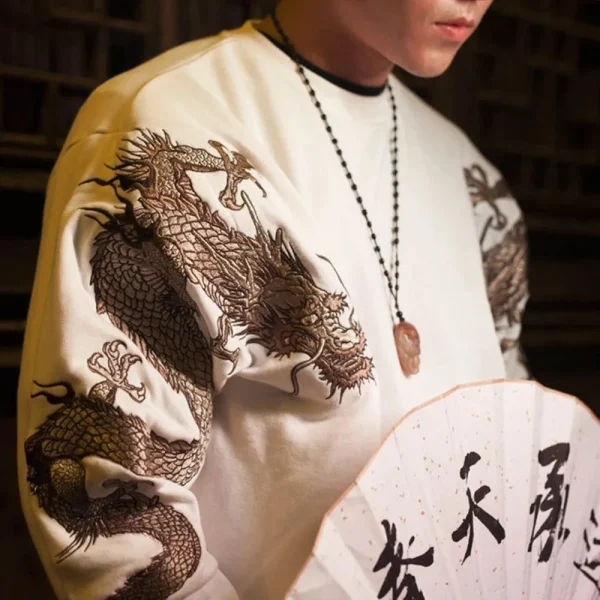 sudadera con dragón japonés
