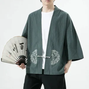 chaqueta estilo kimono para hombre