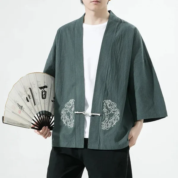 chaqueta estilo kimono para hombre
