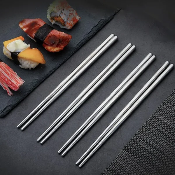 palillos chinos de metal japoneses