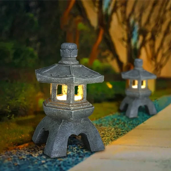estatua del jardín japonés