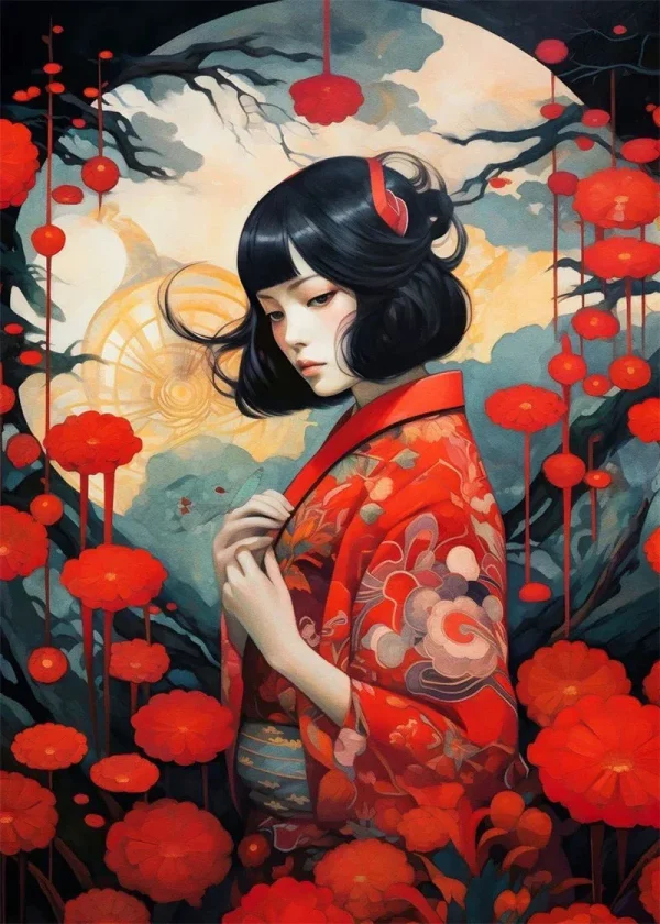 Arte de Geisha Japonesa