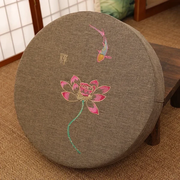 cojín de meditación zen