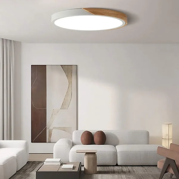lámpara de techo de madera de diseño