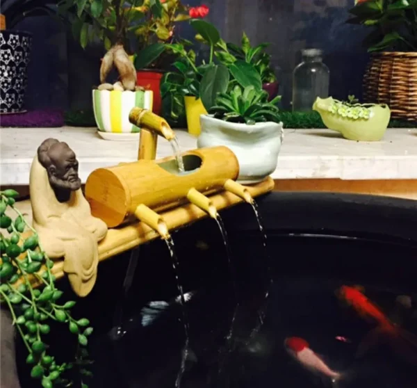 fuente de bambú japonesa