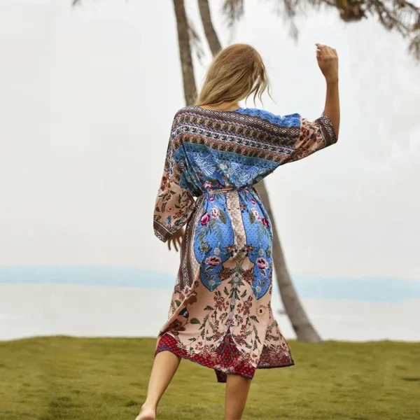 kimono floral para mujer