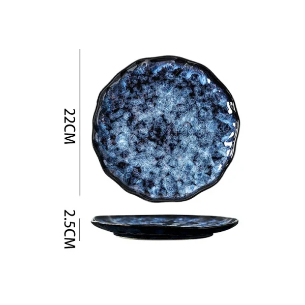 vajilla japonesa azul