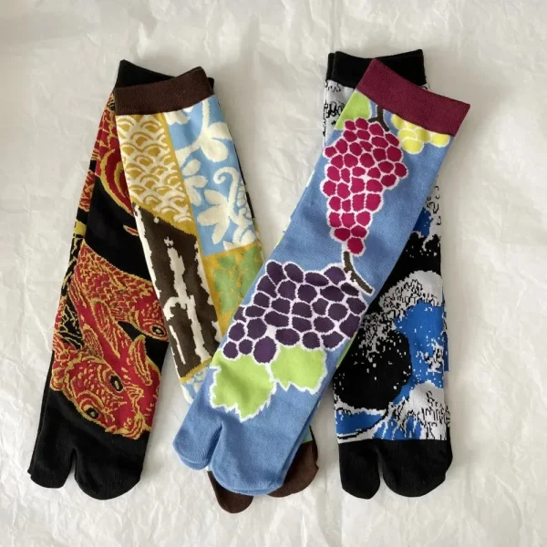 calcetines de algodón estampados japoneses