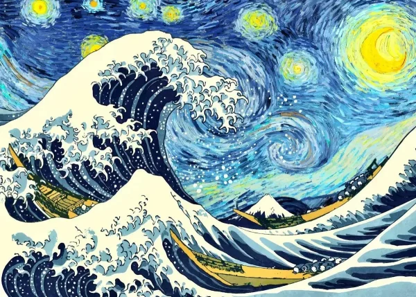 Pintura de la Gran Ola de Kanagawa