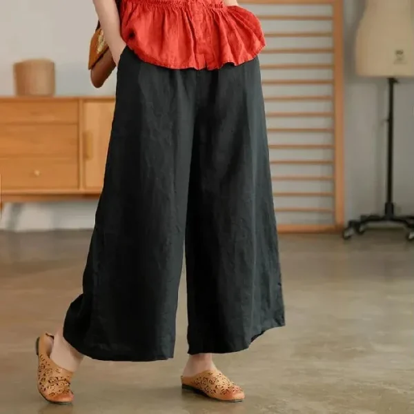 pantalones japoneses sueltos para mujer