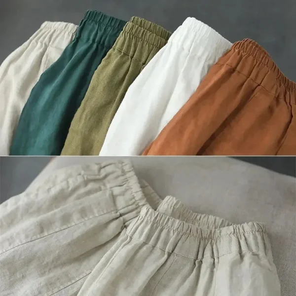 pantalones de lona japoneses para mujer