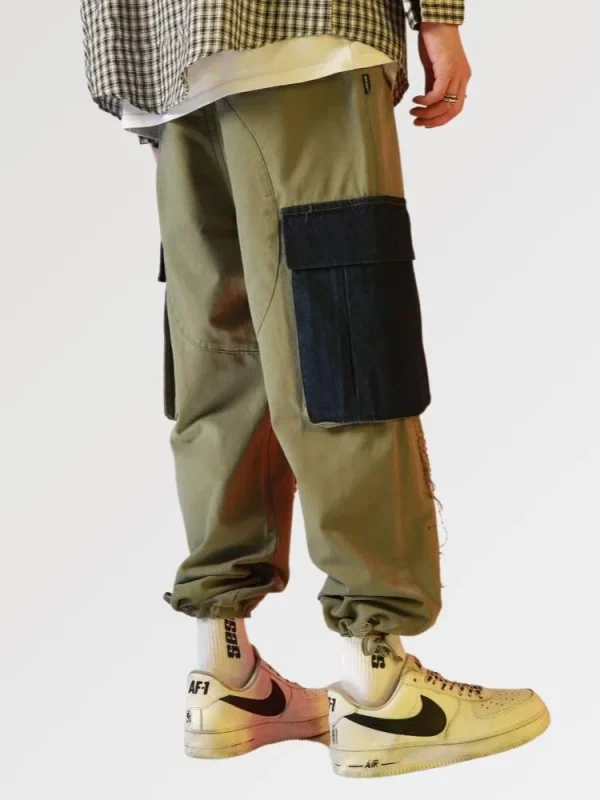 pantalones harén de calle con bolsillos grandes