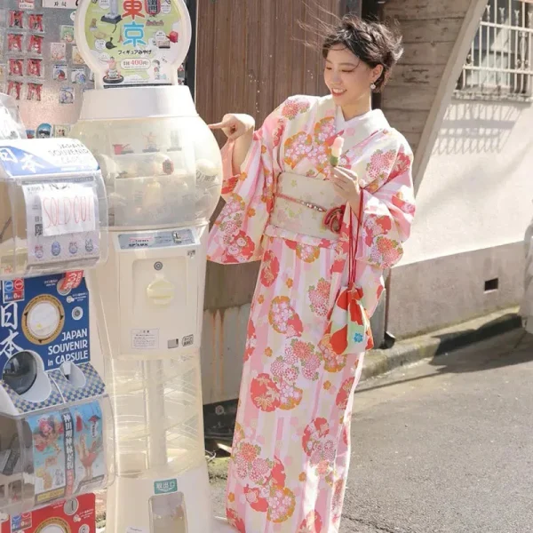 kimono japonés de algodón para mujer