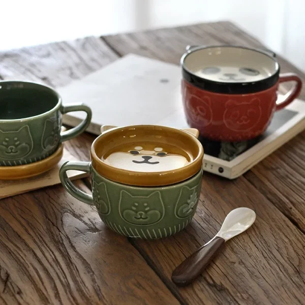 taza de gato japonés