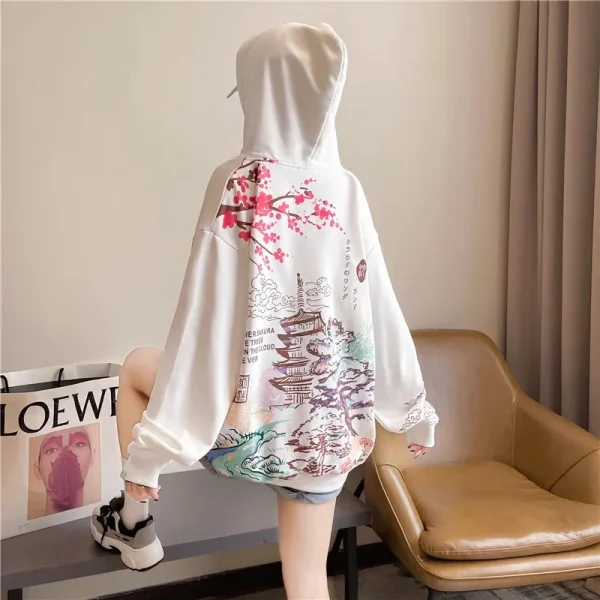 sudadera con capucha de vellón japonesa