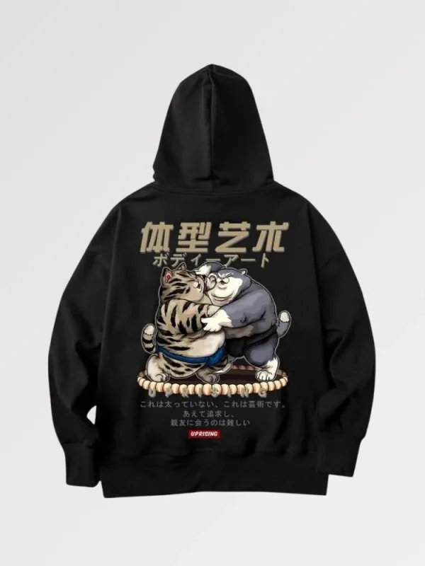 sudadera con capucha estilo japonés sumotori