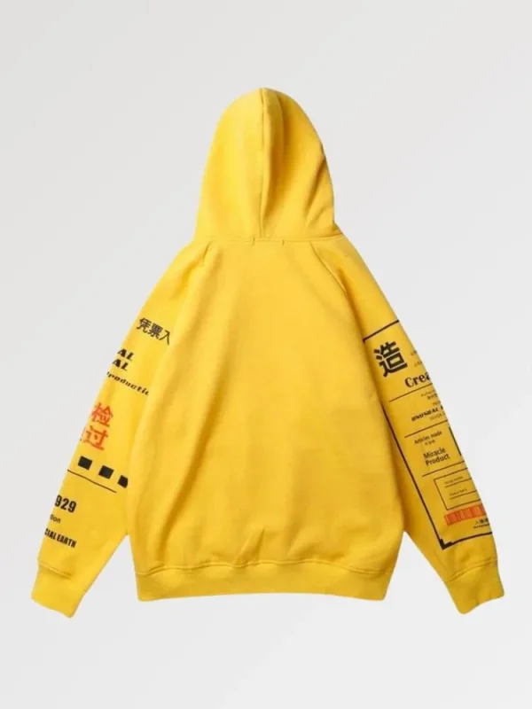sudadera con escritura kanji The Flake