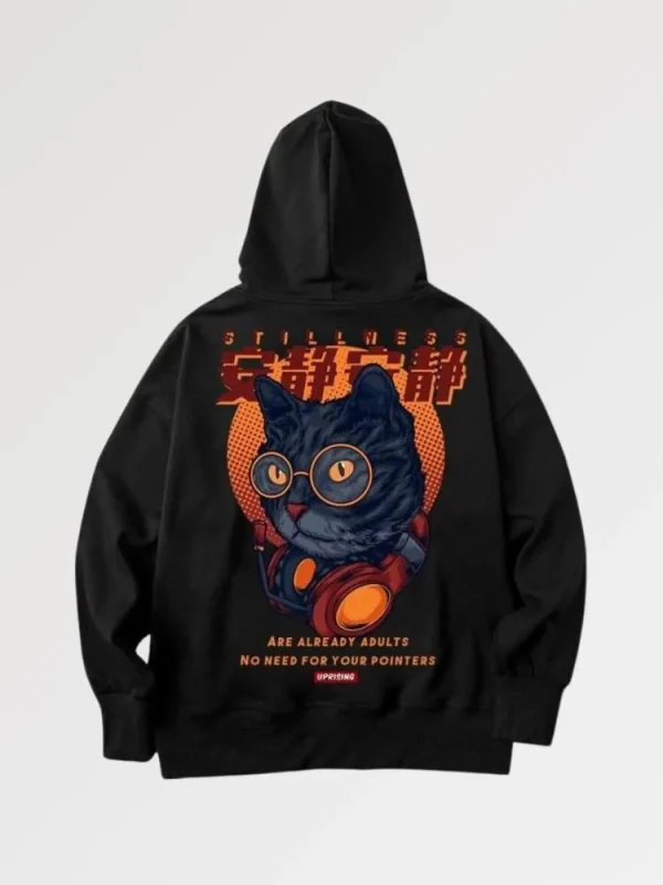 sudadera kawaii con diseño de gato