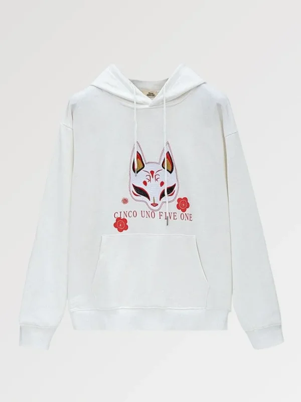 sudadera kitsune flor de zorro