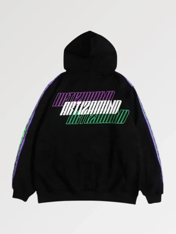 sudadera con capucha con fallos en la escritura japonesa