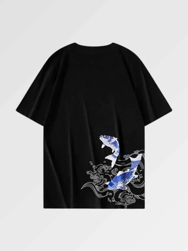 camiseta koi carp sakana bordada