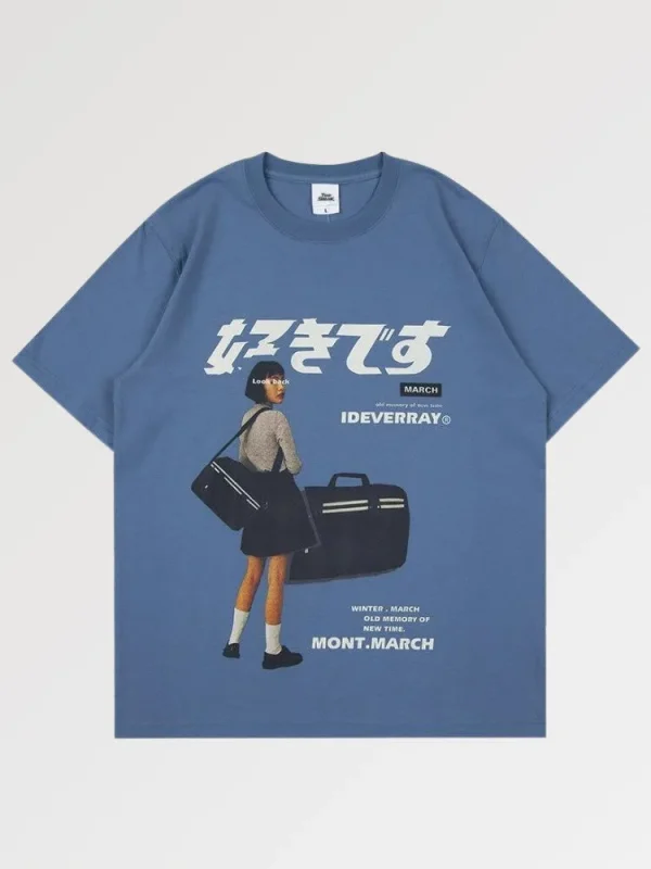camiseta estilo Harajuku Ideverray rápido