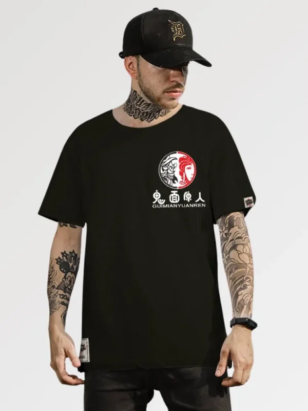 camiseta con estampado japonés yuanren