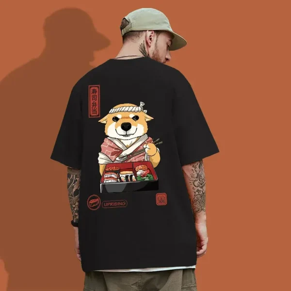 camiseta con motivo japonés kitagoya