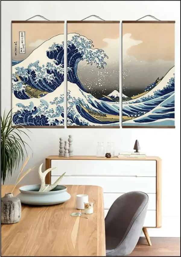 obra maestra de olas japonesas Kanagawa