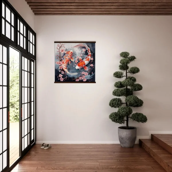 Pintura de carpa koi testuki