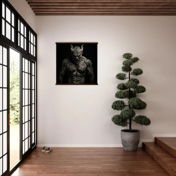 pintura de tatuaje japonés oni