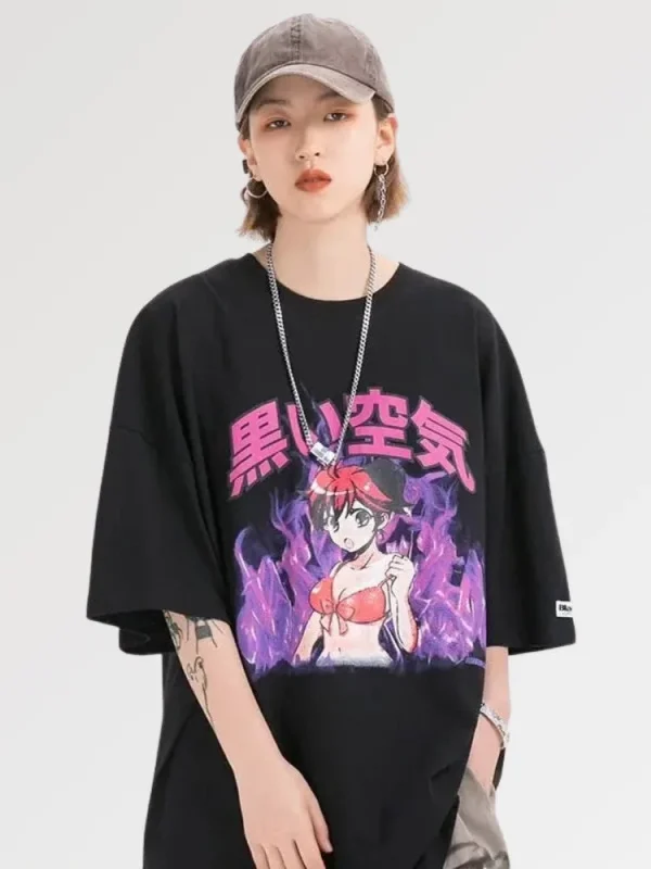 camiseta de anime japonés chica otaku