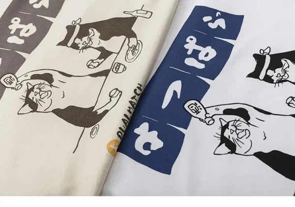 camiseta con motivo japonés ninomiya