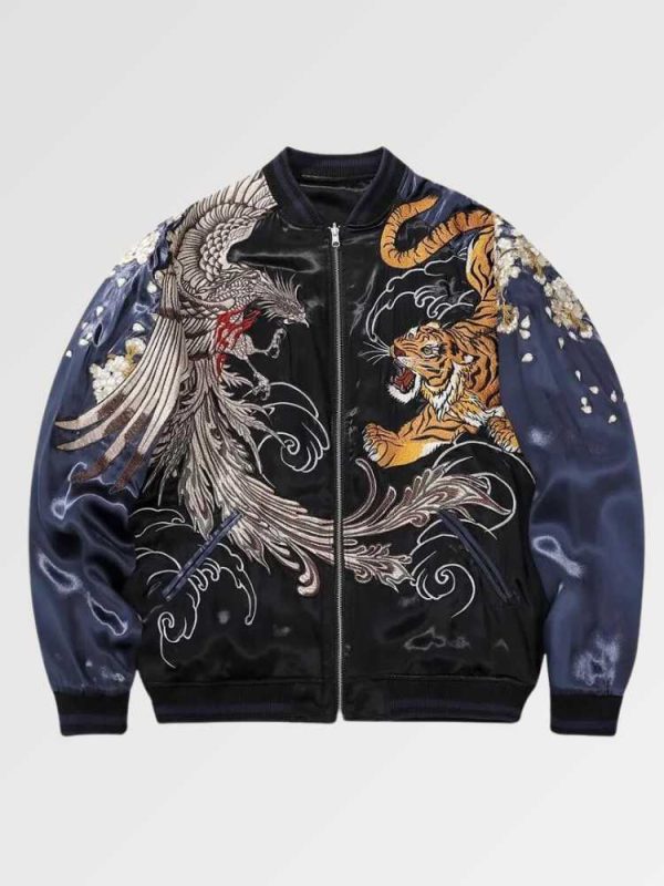 chaqueta con bordado japonés yokosuka