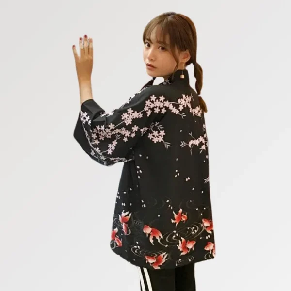 chaqueta kimono mujer color negro kurina