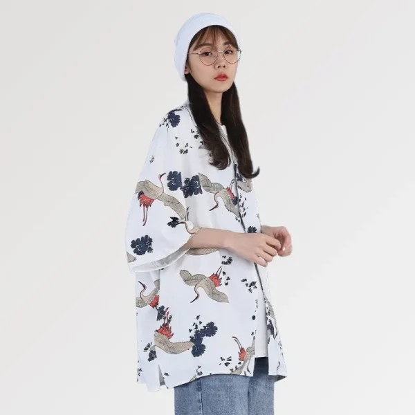 chaqueta tipo kimono larga para mujer okariya