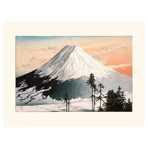 póster impreso del monte fuji