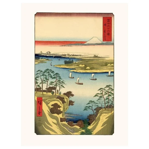 póster japonés de hiroshige