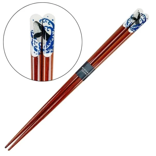 palillos de sushi en forma de ballena