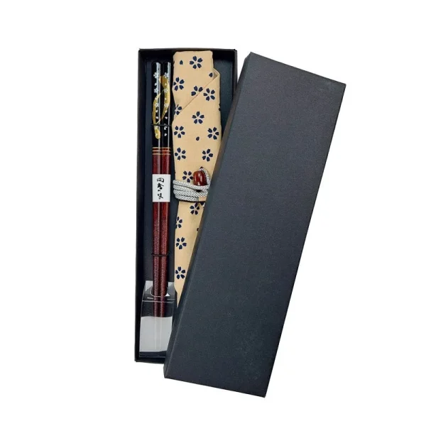 palillos japoneses y bolsa