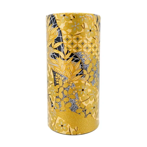 caja de té washi dorado Japón