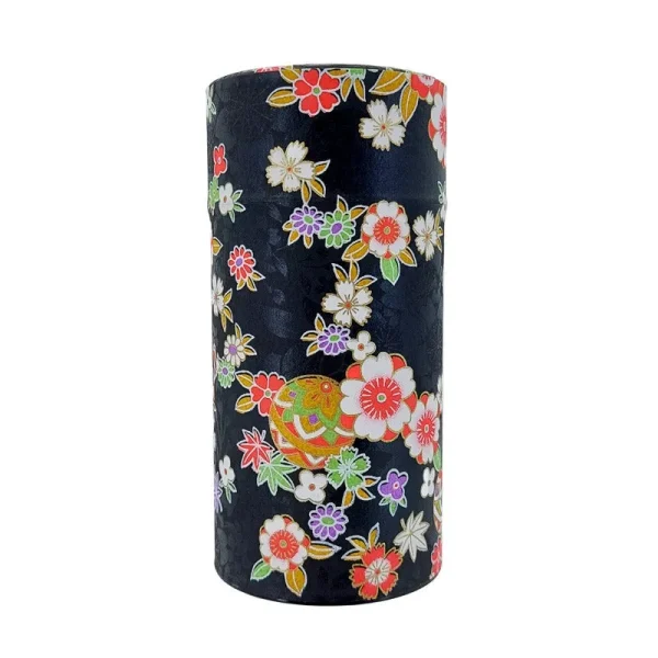 caja de té negra de papel washi