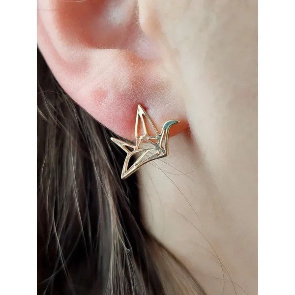 pendientes de grulla elegante